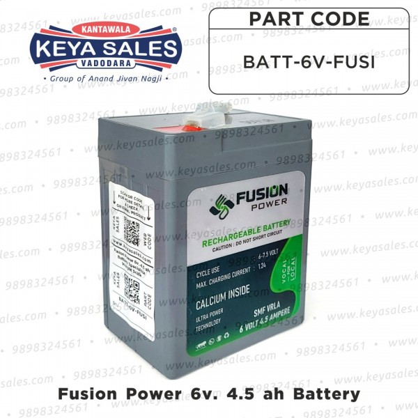 Fusion Power 6v 4.5Ah Sealed Rechargeable Battery