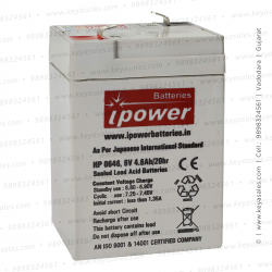 Ipower 6v 4.6Ah Sealed Rechargeable Battery