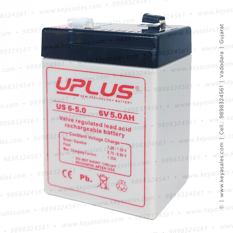 Uplus 6v 5.0 Ah Sealed Rechargeable SMF Battery in vadodara